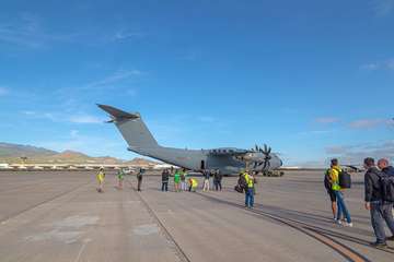 El Ejército del Aire pone a prueba sus capacidades en el cielo de Telde/Antonio Rico.